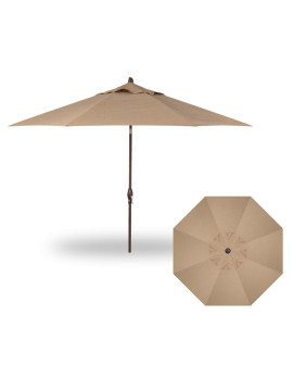 11' Auto Tilt Umbrella - Bronze / Sesame